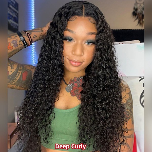 (All Texture Link) HD Lace 2*6 Lace Closure Wig 150% and 200% Density 100% Human Hair Melted Lace Pre Bleached Tiny Knot Pre Cut Glueless Wear Go