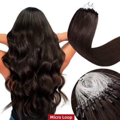 Micro Loops Human Virgin Hair Pre Bonded Hair Extensions 105 grams/1 pack