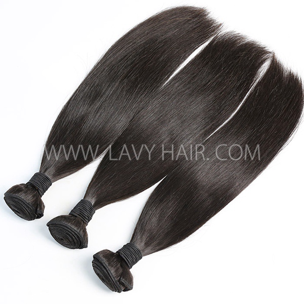 Advanced Grade 12A Straight Hair Unprocessed Human Virgin hair #1b color Wholesale extensions Brazilian Peruvian Malaysian Indian