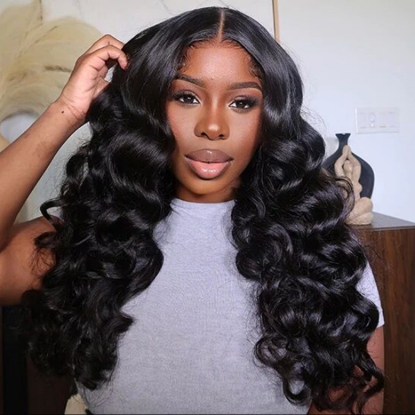 Glueless Wear Go Loose Wave 200% Density Undetectable HD Lace 4×4 5×5 13×4 13×6 Full Frontal Wigs 100% Human Hair Pre Plucked Wig