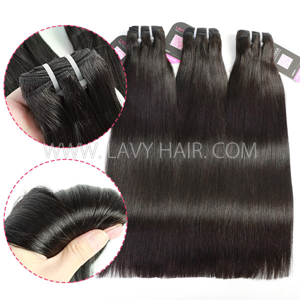 Advanced Grade 12A Bone Straight Knot-Less Smooth Unprocessed Virgin Human Hair Single Drawn Extensions High Quality