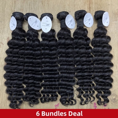 Wholesale 6 Pcs Bundles Deal Superior Grade Factory Bulk Order virgin Human Hair Extensions Sample Hair