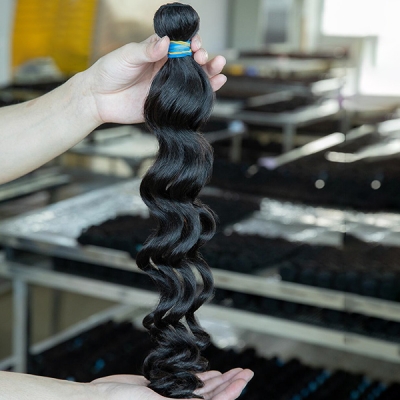 Lavy Hair 14A Top Grade Raw Human Hair Loose Deep Wave Pure Young Donor Cuticle Aligned Unprocessed Bundle