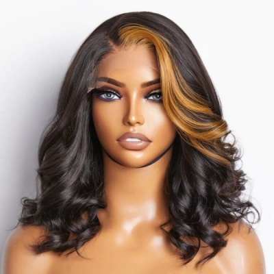 Glueless Wig Strunk Stripe Brown Color Wear Go Wig 150% Density HD Lace Customize 3-4 Days 150lfw