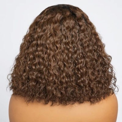 Ombre Brown Color Glueless Wear Go Bob Wig 300% Density HD Lace Customize 2-4 Days