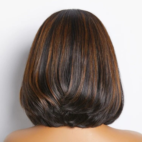 Highlighted Brown Color Glueless Wear Go Wig 150% Density HD Lace Customize 4-7 Days 150lfw