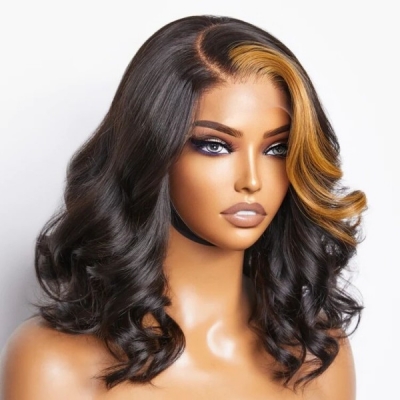Glueless Wig Strunk Stripe Brown Color Wear Go Wig 200% Density HD Lace Customize 3-4 Days