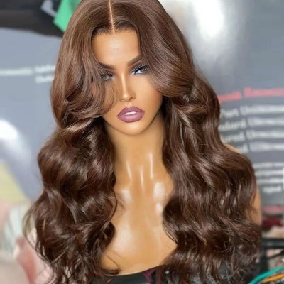 Chestnut Brown Color Glueless Wear Go Wig 150% Density HD Lace Customize 4-7 Days 150lfw