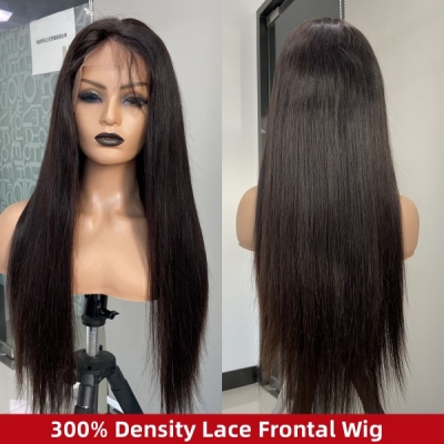 50% Off Stock Clearance 300% Density Lace Frontal Wigs Human Virgin Hair Cheap Wigs No.5-DL0207-62-1