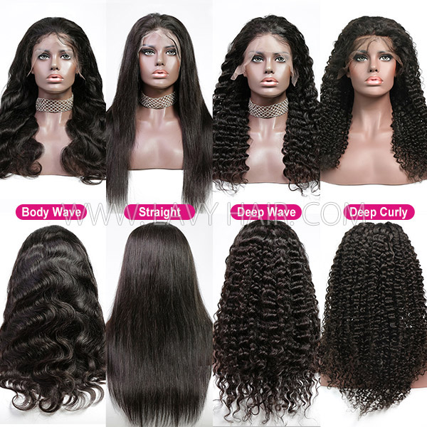 (All Texture Link)200% Density HD Lace Glueless Wear Go Pre Bleached Single Knot 100% Real Human Hair Pre Plucked Straight/Wavy/Curly