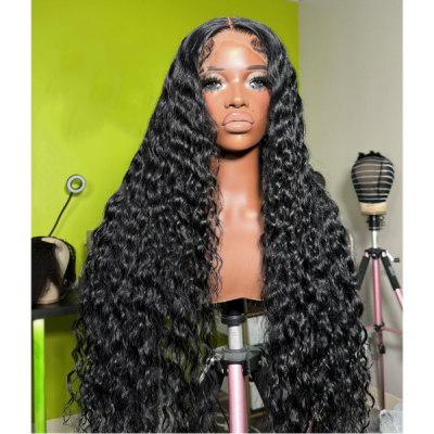 (3-6 Bundles Thickness) High Density Picture Style Wavy Hair  5*5 Lace Closure Wigs Human Hair High Quality Wear Go 100% Glueless