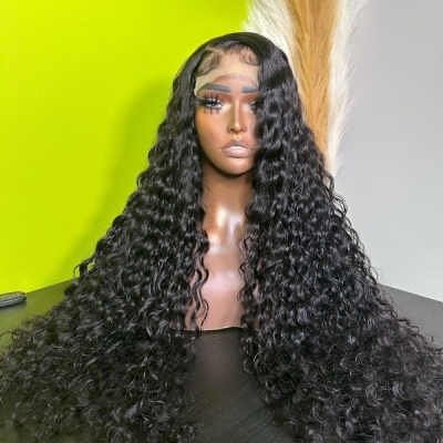 (3-6 Bundles Thickness) High Density Picture Style Wavy Hair  5*5 Lace Closure Wigs Human Hair High Quality Wear Go 100% Glueless