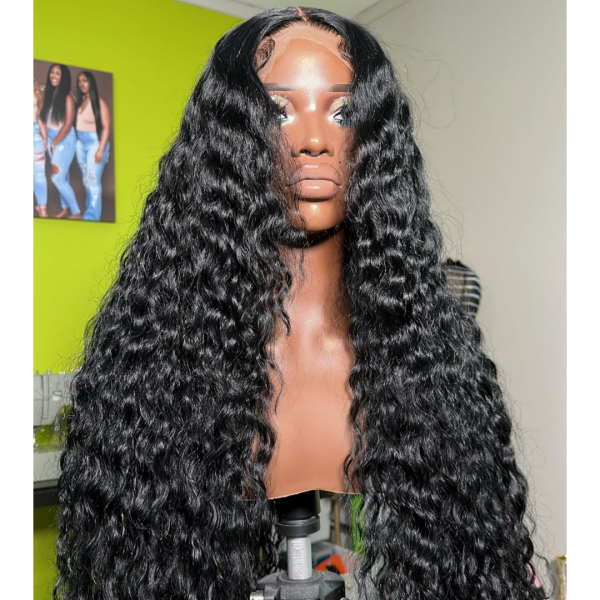 (3-6 Bundles Thickness) High Density Picture Style Wavy Hair  5*5 Lace Closure Wigs Human Hair High Quality Wear Go 100% Glueless