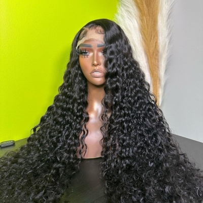 (3-6 Bundles Thickness) High Density Picture Style Wavy Hair  5*5 Lace Closure Wigs Human Hair High Quality Wear Go 100% Glueless