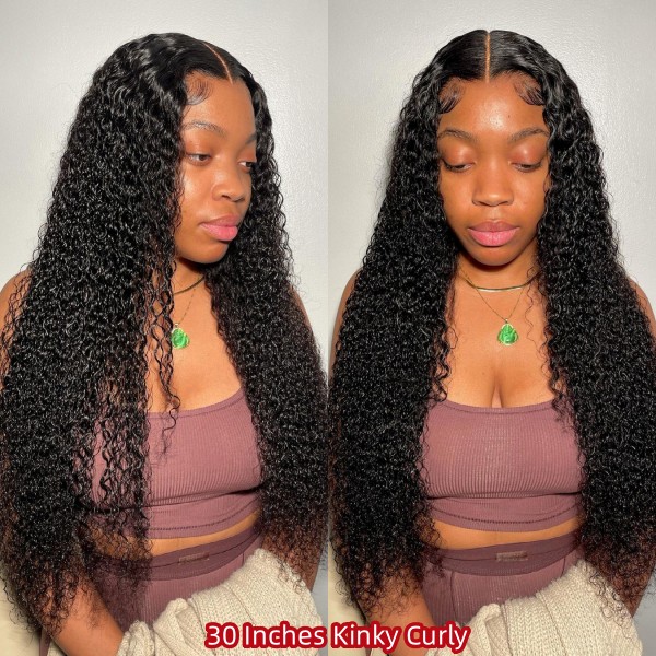 (All Texture Link) HD Lace 2*6 Lace Closure Wig 150% and 200% Density 100% Human Hair Melted Lace Pre Bleached Tiny Knot Pre Cut Glueless Wear Go