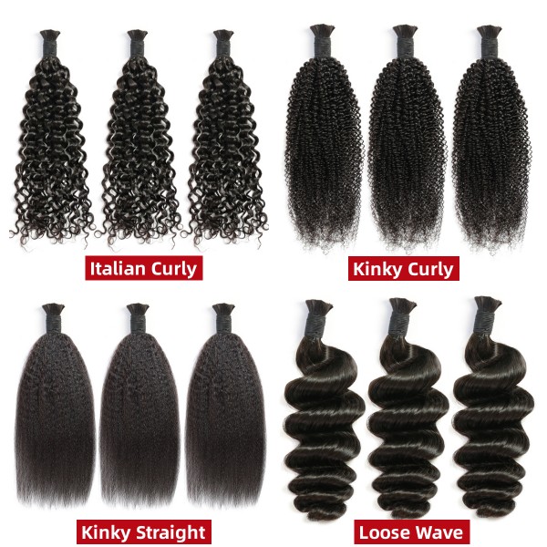 Hot Selling 12A  Advanced Grade Hair Bulk No Weft Bohe Braiding 100% Human Hair Quick Weave Extensions 100 Grams/1 Bundle