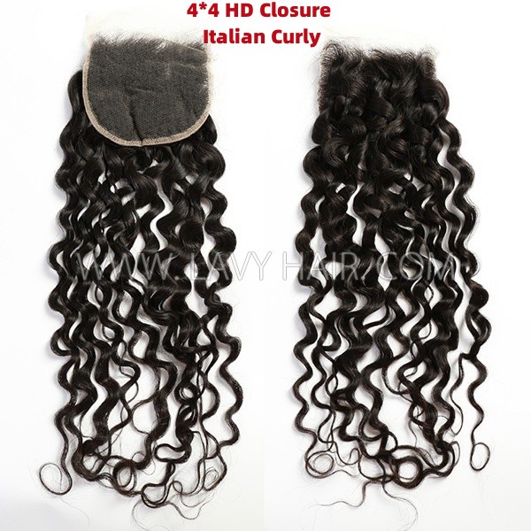 HD Lace Closure 4*4 5*5 Preplucked Natural Hairline Undetectable Melted Lace 100% Human Hair Swiss Lace