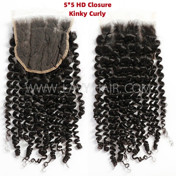 HD Lace Closure 4*4 5*5 Preplucked Natural Hairline Undetectable Melted Lace 100% Human Hair Swiss Lace
