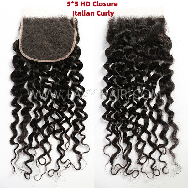 Superior Grade HD Lace Closure 4*4 5*5 Preplucked Natural Hairline Undetectable Melted Lace 100% Human Hair Swiss Lace