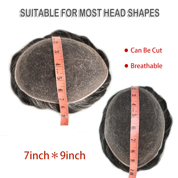 (New)  Full French Lace Toupee for Men | Premium Human Hair System with Natural Hairline and Breathable Base