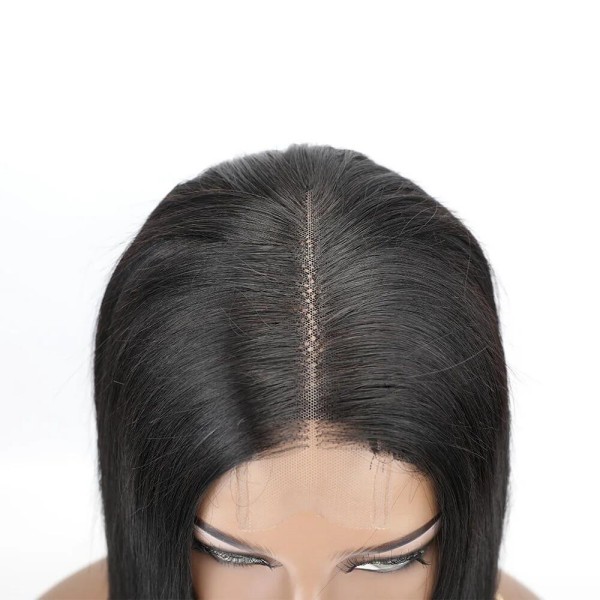 (All Texture Link)250% High Density 2*6 Closure Bob Wig Bone Straight Raw Hair #1B #99J #4 #P4/27 Thickness Blunt Cut Preplucked Glueless wig