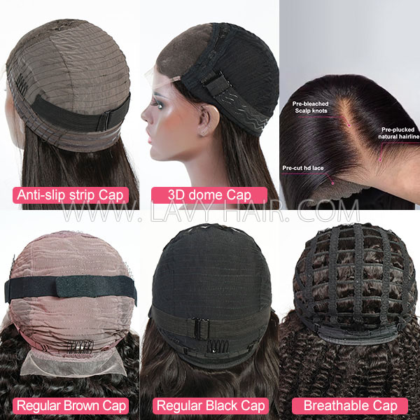 Glueless Wig Strunk Stripe Brown Color Wear Go Wig 150% Density HD Lace Customize 4-7 Days 150lfw