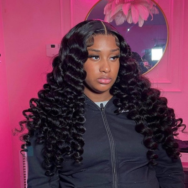 300% Density 13*4 Full Lace Frontal Wig Loose Wave 24 Inches