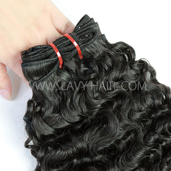 (New Made Texture) Advanced Grade 12A Spanish Curly Unprocessed Virgin Human Hair #1b color Single Drawn Extensions