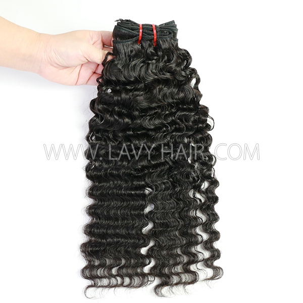 (New Made Texture) Advanced Grade 12A Spanish Curly Unprocessed Virgin Human Hair Single Drawn Extensions