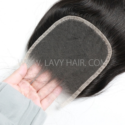 100% Purest Raw Hair Young Donor HD Lace Closure 4*4 5*5 6*6 7*7 Preplucked Natural Hairline Undetectable Melted Lace