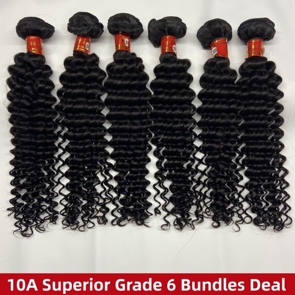 Wholesale Deal 6 Pcs Bundles Deal 10A Superior Grade Factory Bulk Order virgin Human Hair Extensions Sample Hair