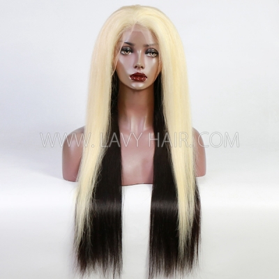 (All Texture Link) Special Sewing Wig 200% Density 613 Frontal Closure And 1B color Bundles Sewing Wig Human Hair Wear Go