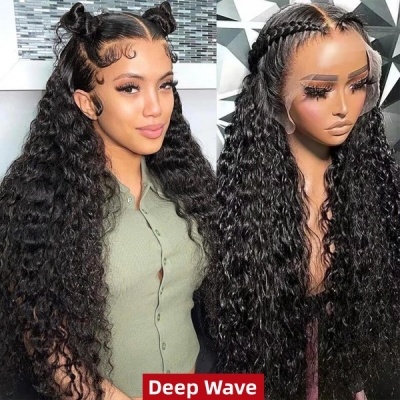 (All Texture Link) 300% Density Bundles With 13*4 13*6 Frontal Sewing Wig Preplucked Human Hair High Quality Wear Go 100% Glueless