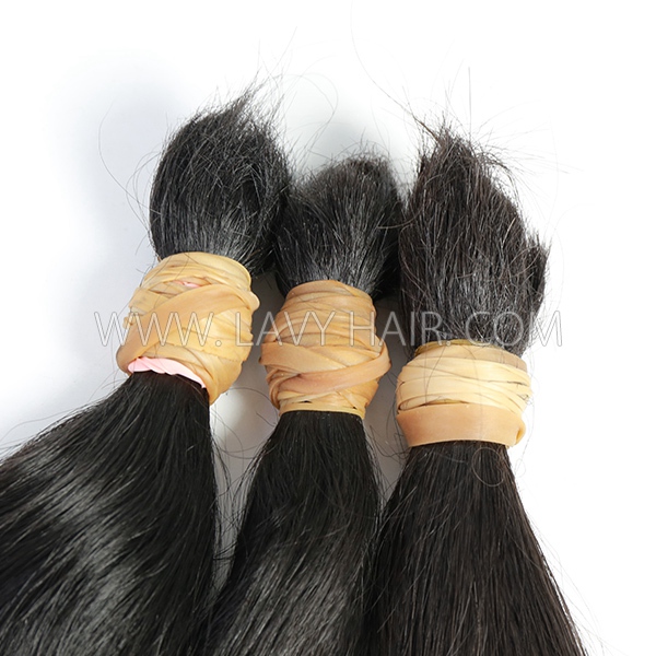 Factory Bulk Order Purest Raw Hair Material 100g/1 Pack 100% Unprocessed Single Drawn Hair Bulk No Weft For Wholesaler Hair Salon Boutique