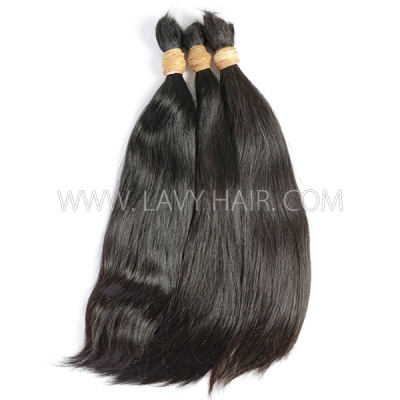 Factory Bulk Order Purest Raw Hair Material 100g/1 Pack 100% Unprocessed Single Drawn Hair Bulk No Weft For Wholesaler Hair Salon Boutique