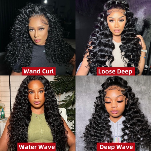 （#1 Jet Black Color 3 Bundles Thickness) Glueless Wear go Human Virgin Hair Preplucked Single Knot Natural Lace Wig Customize 5-15 Days