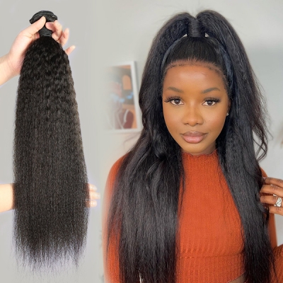 Advanced Grade 12A 1 bundle Kinky Straight Virgin Human hair extensions #1b color Brazilian Peruvian Malaysian Indian European Cambodian Burmese