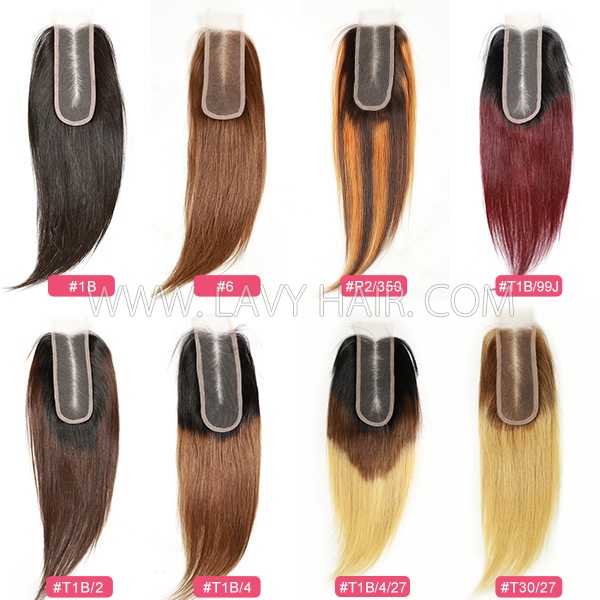 Color Hair 2*6 and 5*5 Lace closure Vietnamese Raw Hair Bone Straight Transparent Lace Swiss lace