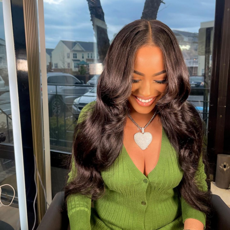 (All Texture Link)Transparent Lace Glueless Wear Go 2*6 Closure Wig Middle Part 150%&200% Density Pre Plucked 100% Human Hair