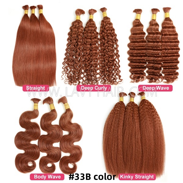 Color Hair Bulk No Weft  For Braiding 100% Human Hair Quick Weave Extensions 100 Grams/1 Bundle