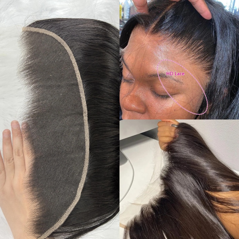 Double Drawn HD Lace Closure 5*5 Closure &13*4 Frontal Preplucked Natural Hairline Undetectable Melted Lace