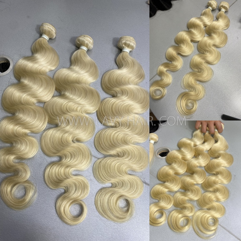 14A Top Grade Lavyhair #613 Blonde Raw Hair Cuticle Aligned Unprocessed Human hair Wholesale Hair