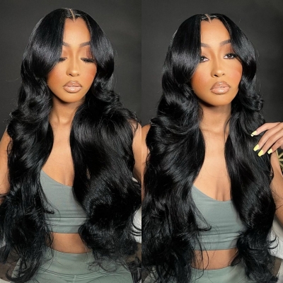 (All texture link)Superior Grade 3/4 bundles with 2*6 lace closure Deal Transparent /HD Lace Virgin Human hair Brazilian Peruvian Malaysian Indian