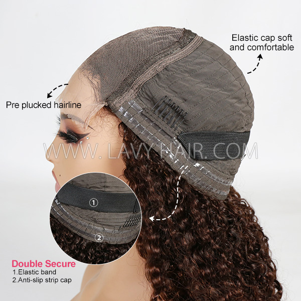 Funmi Burmese Curly Spiral End Double Drawn 5*5 Transparent Lace Closure Wig 250% Density 100% Human Hair