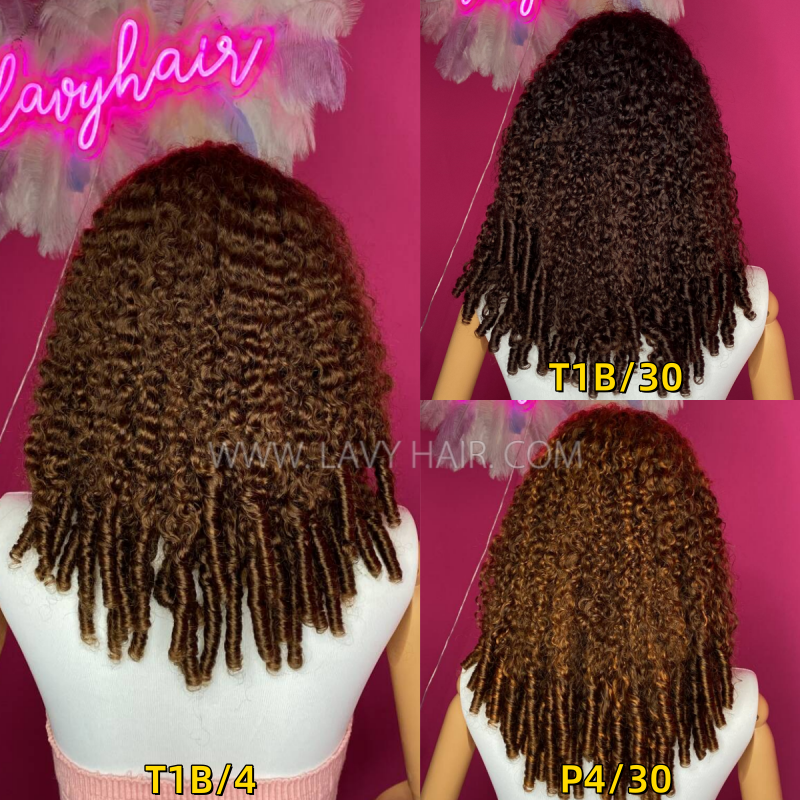 Funmi Burmese Curly Spiral End Double Drawn 5*5 Transparent Lace Closure Wig 250% Density 100% Human Hair