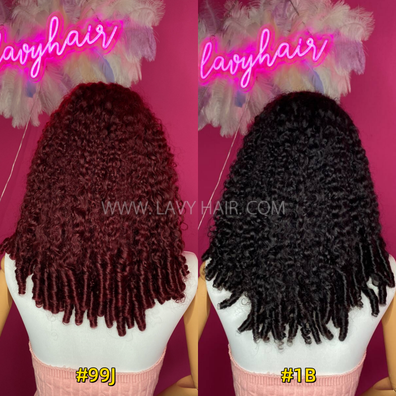 Funmi Burmese Curly Spiral End Double Drawn 5*5 Transparent Lace Closure Wig 250% Density 100% Human Hair