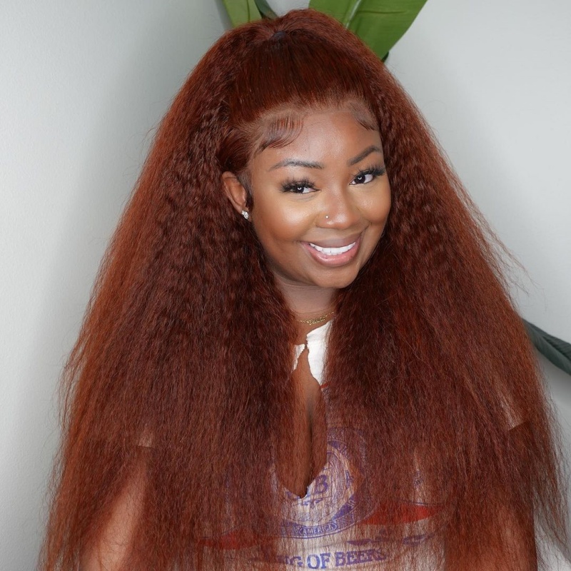 Glueless Wig #33b Reddish Brown Color Wear Go Wig 150% Density HD Lace Customize 4-7 Days