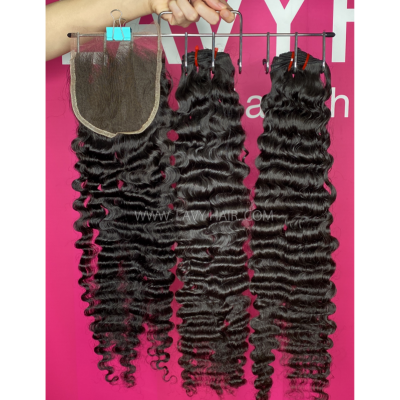 (New Made Texture) Advanced Grade 12A Spanish Curly Unprocessed Virgin Human Hair #1b color Single Drawn Extensions