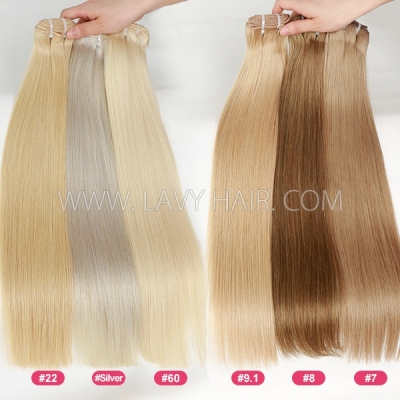 Light Color Blonde Straight Hair Human Virgin Hair 1 Bundle 100 Grams