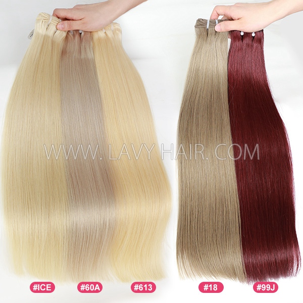 Light Color Blonde Straight Hair Human Virgin Hair 1 Bundle 100 Grams